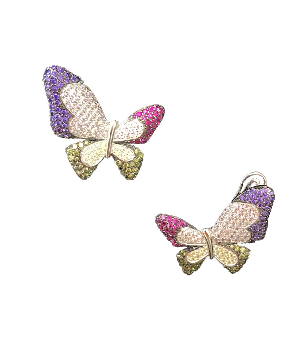 NWT Eye Candy LA Butterfly genuine Amethyst Statement Necklace large motif  | eBay